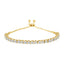 Pulsera de tenis ajustable de oro amarillo de 10K sobre plata esterlina
