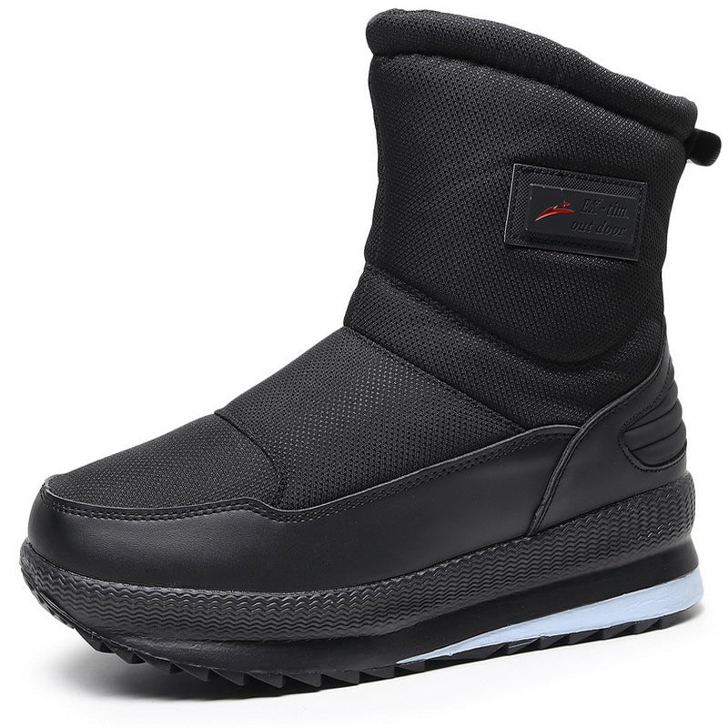 Men's Waterproof Snow Boots - Fleece-Lined Hiking Shoes