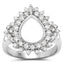 Anillo de Compromiso Semi Montura de Diamante Blanco de 0.89 Quilates en Oro Blanco de 14K