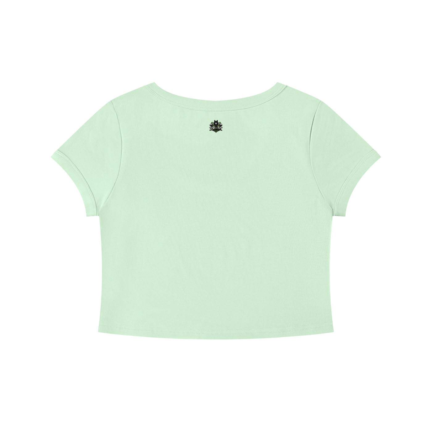 Camiseta corta ajustada de color sólido para mujer Loki & Ivy
