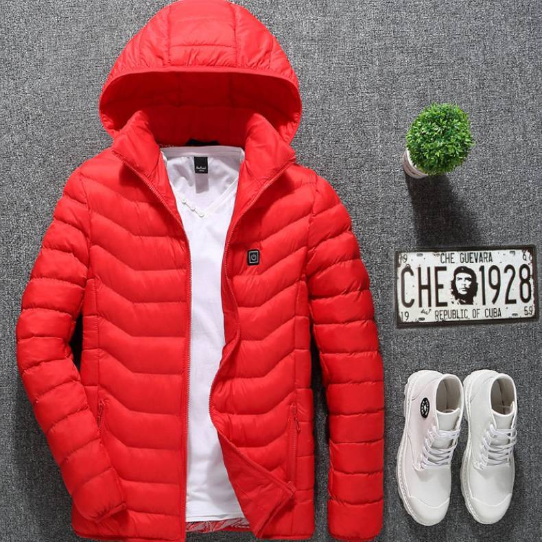 New Heated Jacket Coat USB Electric Jacket Cotton Coat Heater Thermal Clothing Heating Vest Men's Clothes Winter - Korvel