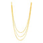 14k Yellow Gold Three Strand Herringbone Chain Necklace