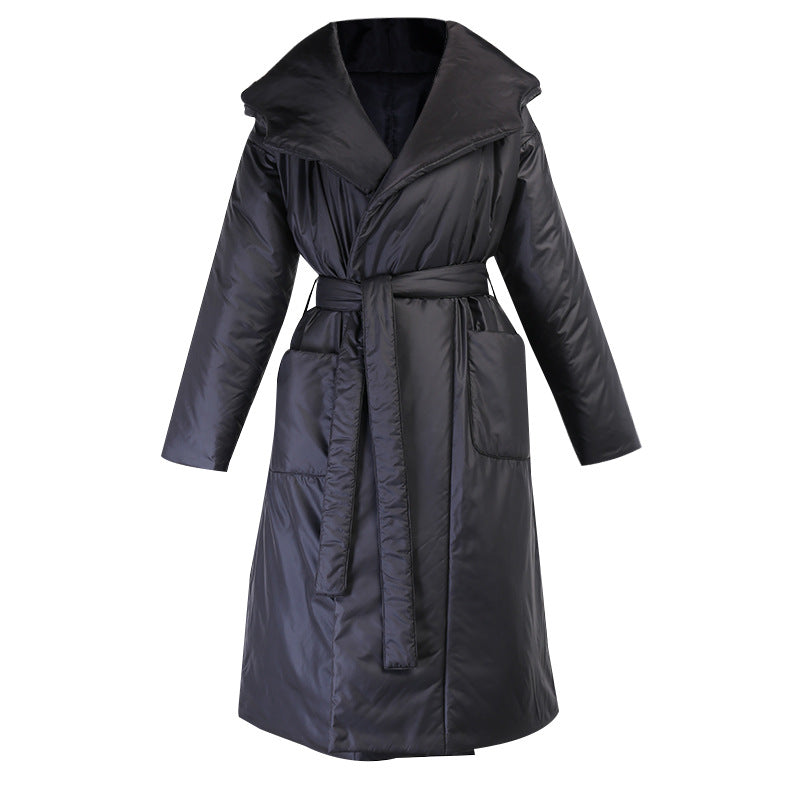 Premium Hooded Long Cotton Padded Overcoat for Women