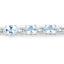 Bracelet en argent sterling avec topaze bleue véritable de 7,60 carats