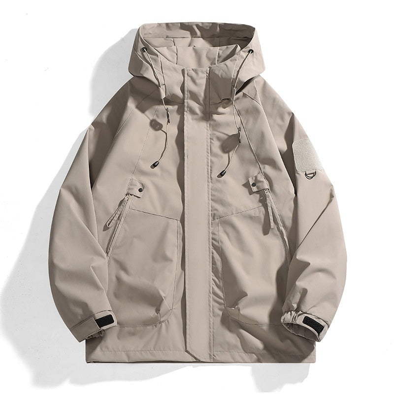 Loose Cargo Waterproof Jacket Coat with Hood