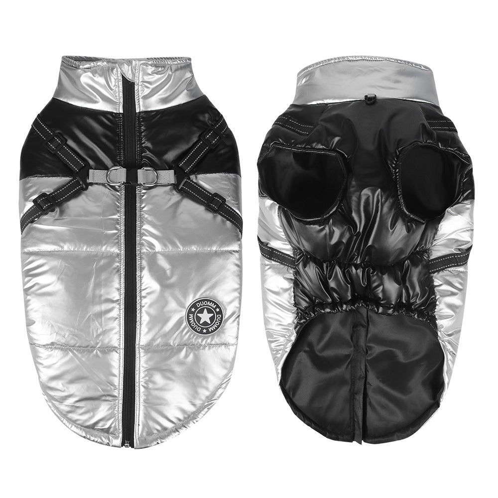 Reflective Windproof Cotton Coat for Big Dogs