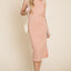 Vestido Midi Sin Mangas de Punto Acanalado Elegante para Mujeres