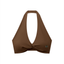 Soutien-gorge de sport à col halter plissé pour femmes Loki & Ivy
