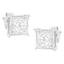 Pendientes de Stud de Diamante Compuesto de Plata Esterlina Elegantes