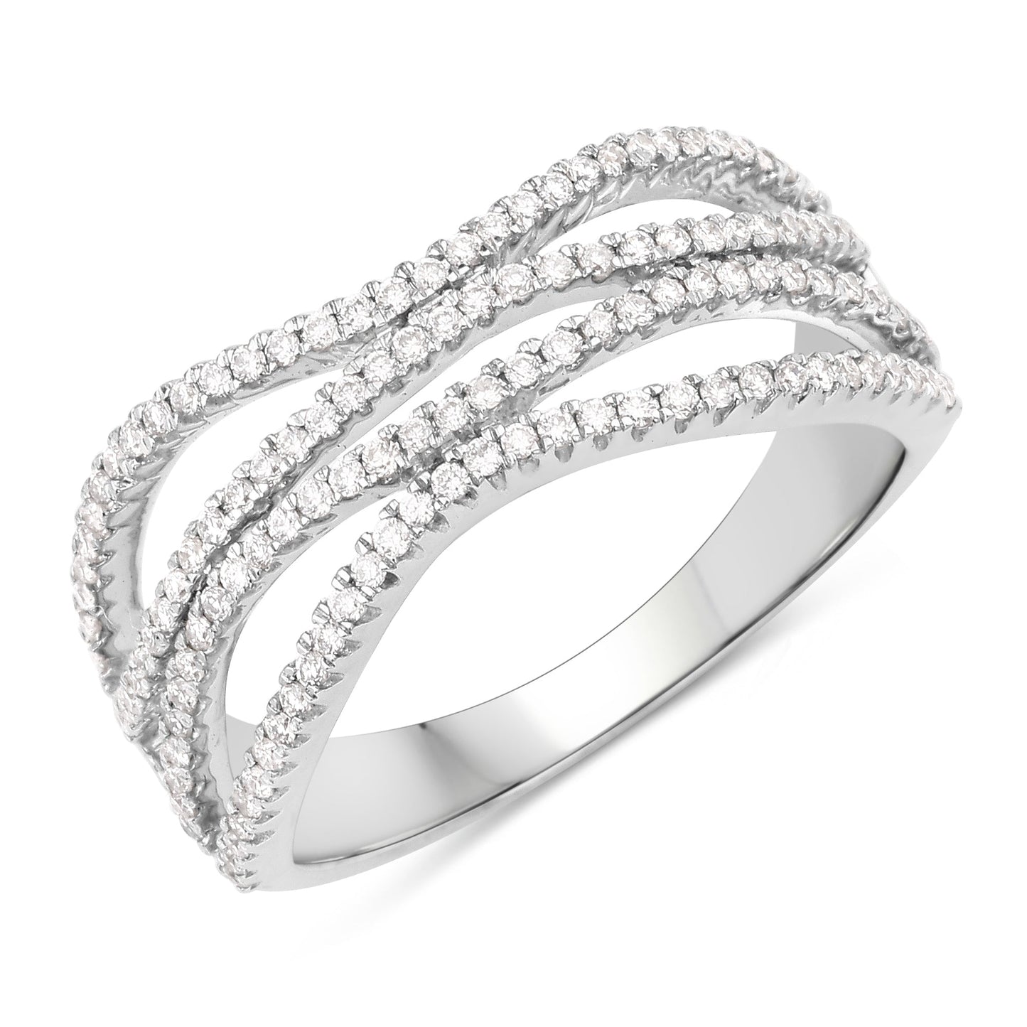 Anillo de Compromiso de Diamante Blanco de 0.46 Quilates en Oro Blanco de 14K