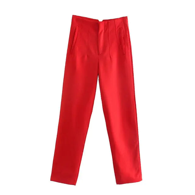 Pantalons Droits Chic pour Femme de Bureau