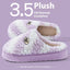 Chaussons en velours coton non glissants pour femmes