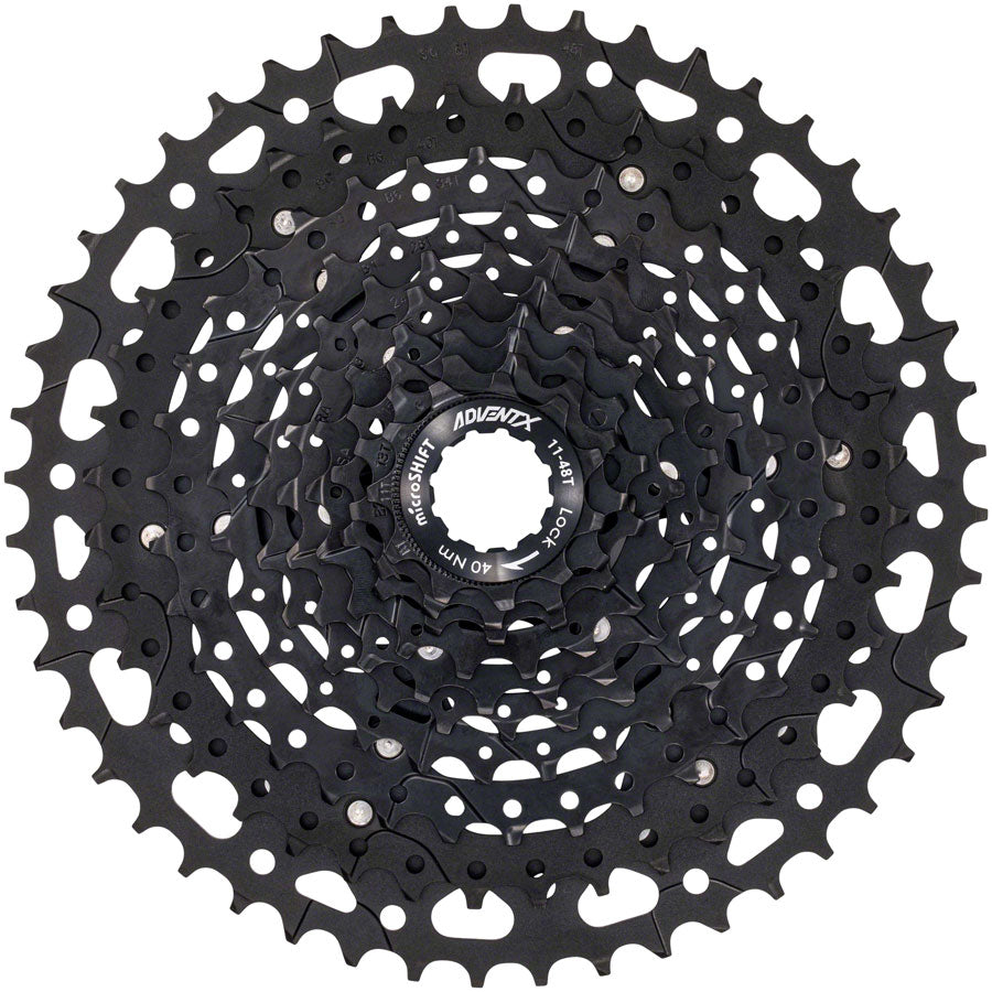Cassette microSHIFT ADVENT X - 10 vitesses 11-48t Spider en alliage noir