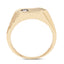 14K Yellow Gold Plated Black Diamond Sterling Silver Engagement Ring