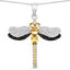 Pendentif en Citrine et Topaze Blanche de 1,79 Carat en Argent Sterling