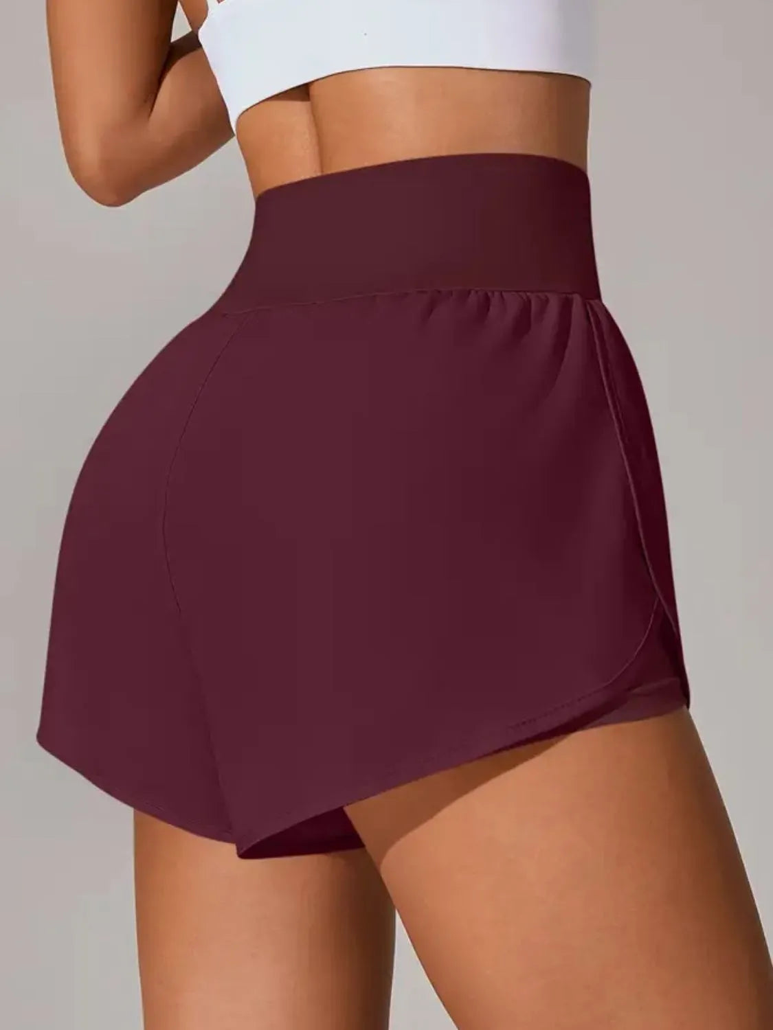Shorts Actifs Taille Haute avec Poches