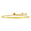 14k Yellow Gold Smooth Curved Bar Lariat Bracelet