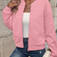 Veste Bomber à Fermeture Éclair Texturée