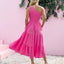 Vestido sin mangas de un solo hombro con fruncido elegante