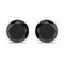 4.91 Carat Genuine Black Diamond 14K Yellow Gold Earrings
