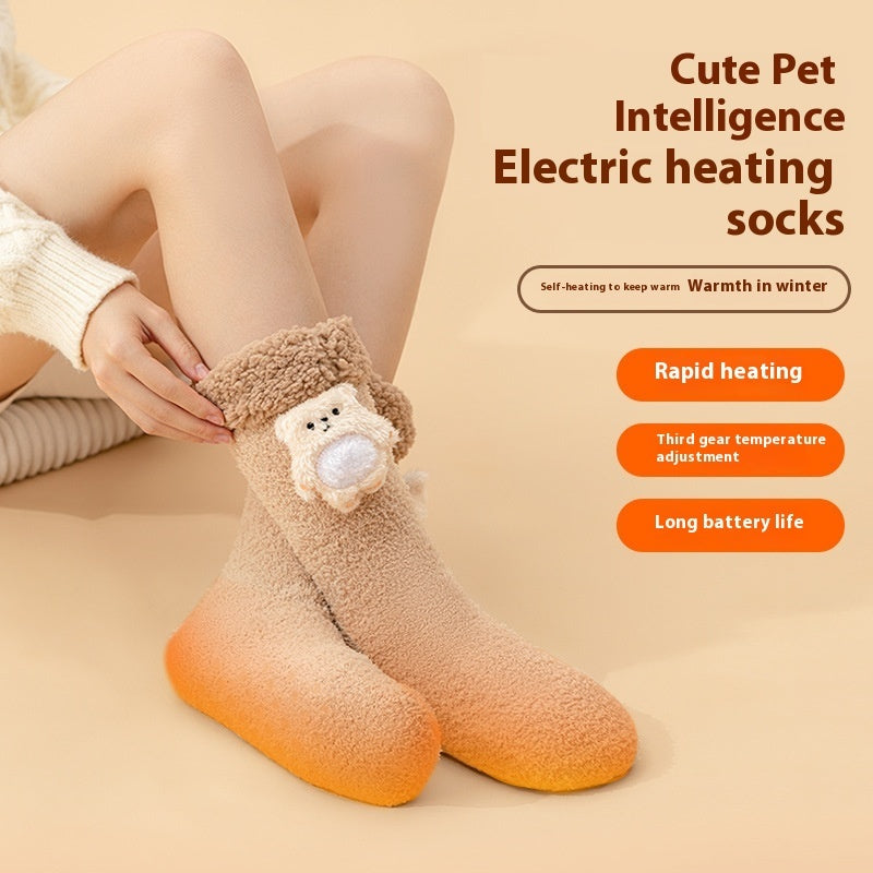 Thickened Fleece Electric Heating Socks