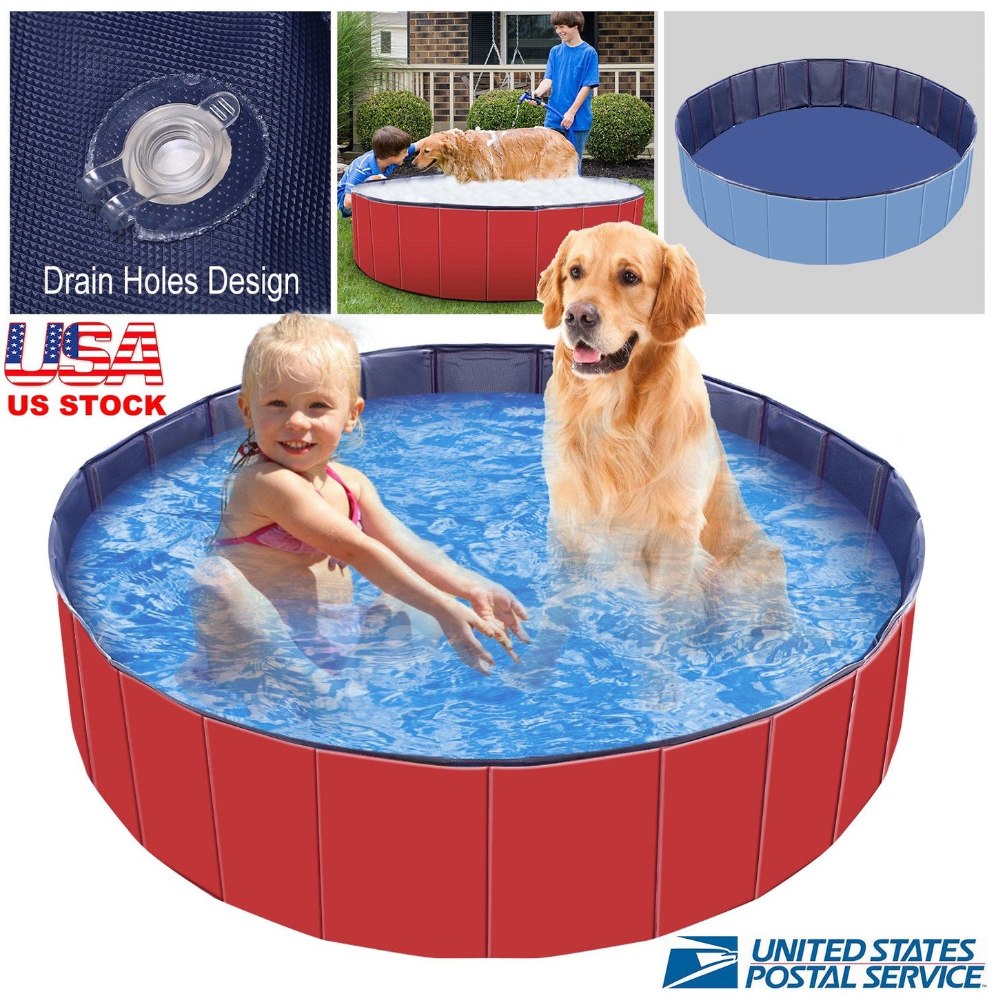Piscina para Mascotas Plegable de PVC iMounTEK