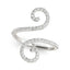 14k White Gold Diamond Open Flourish Style Engagement Ring