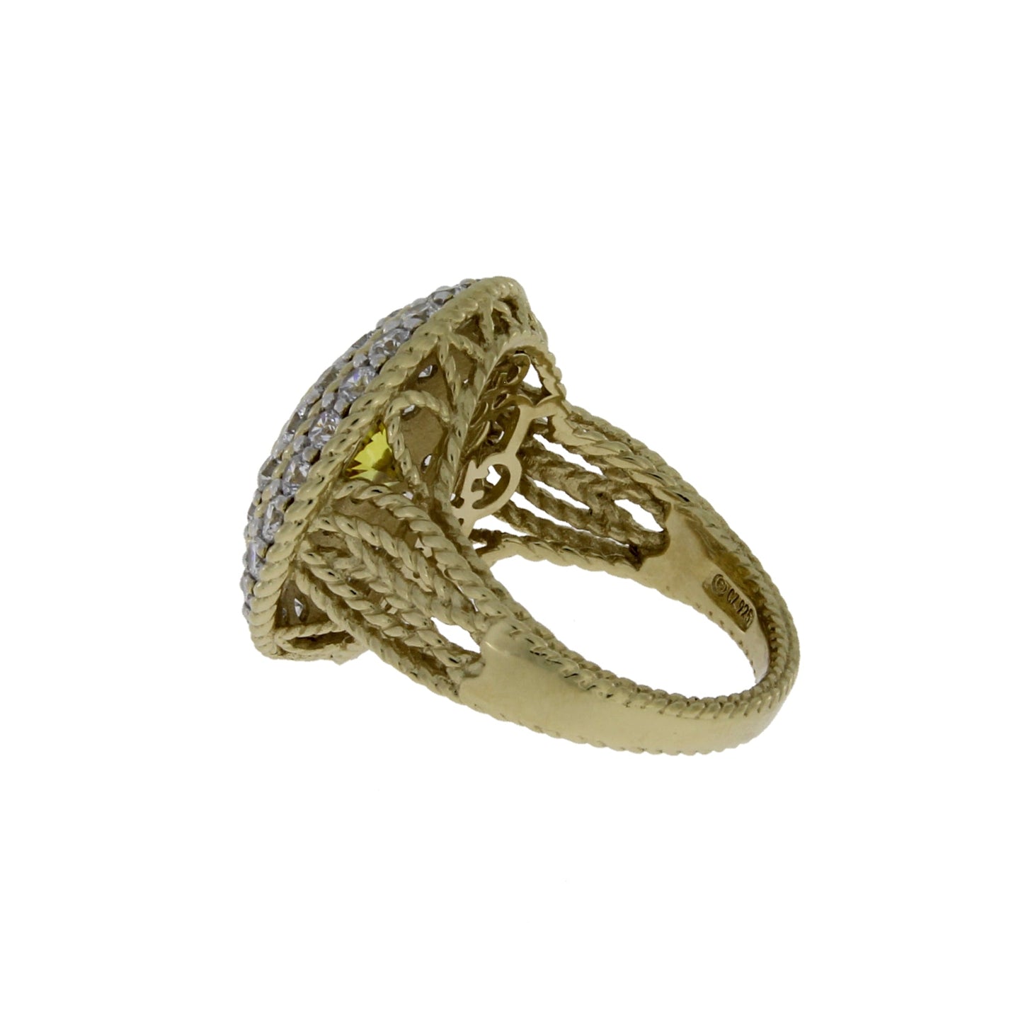 Elegant Natural Cubic Zirconium Ring in Sterling Silver