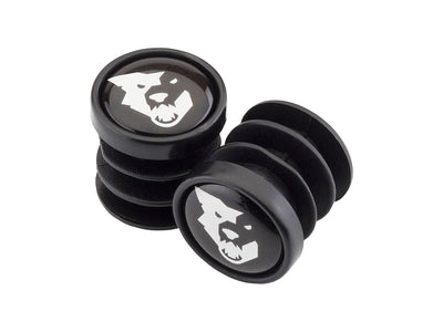 Wolf Tooth Logo Bar End Plugs - Black (2 Pack)