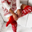 Chaussettes de Noël MANDOTOS avec Élan et Flocon de Neige au-dessus du Genou pour Femmes