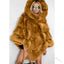 Elegant Hooded Faux Fur Patchwork Cape for Women