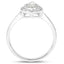 14K White Gold 0.70 Carat Genuine White Diamond Engagement Ring