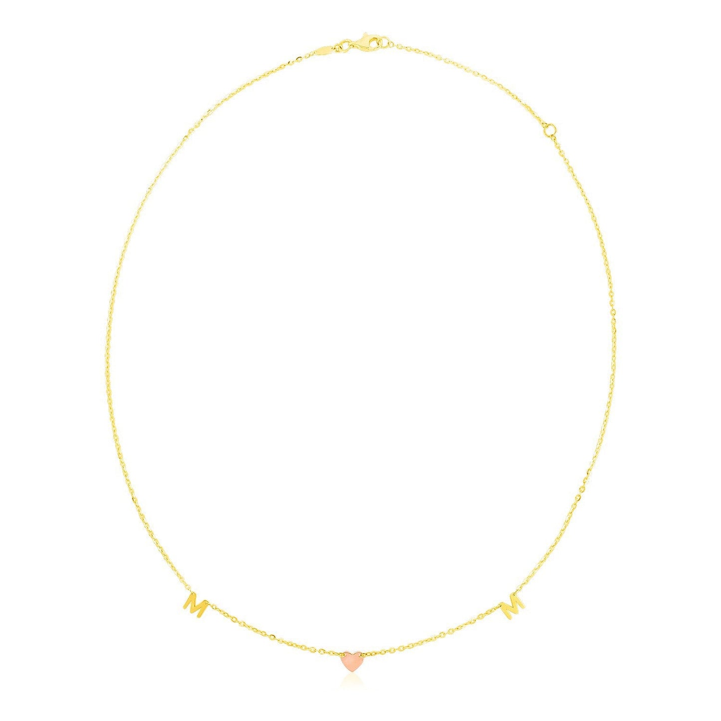 Collier Maman en Or Jaune et Rose 14k