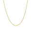 Cadena de Trigo Redonda Cortada con Diamante de Oro Amarillo de 14k - 1.0mm