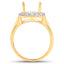 Bague de fiançailles semi-montée en or jaune 14K avec diamant blanc de 0,51 carat