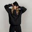 Haut à capuche uni pour femmes - Vêtements de sport premium