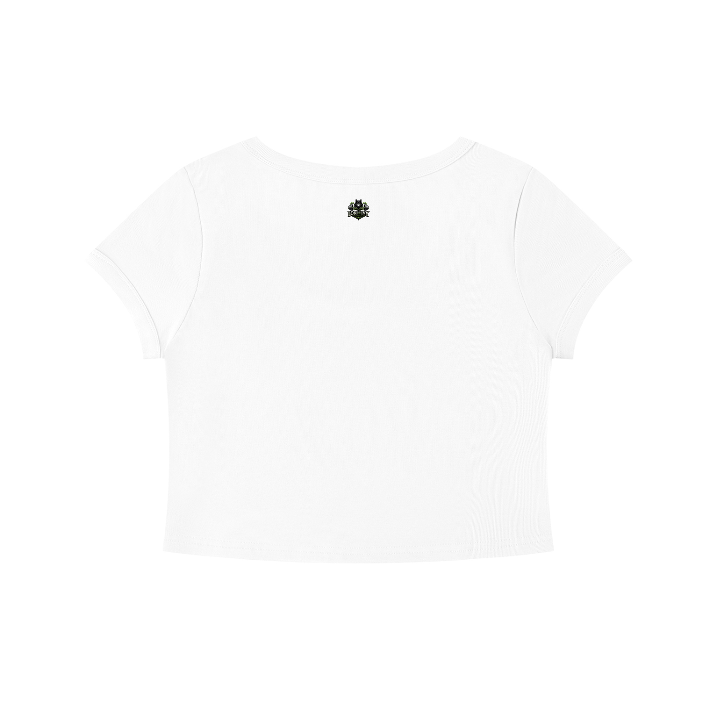Camiseta corta ajustada de color sólido para mujer Loki & Ivy