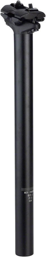 Tija de sillín MSW Two-Bolt 27.2 x 350 Negro Mate