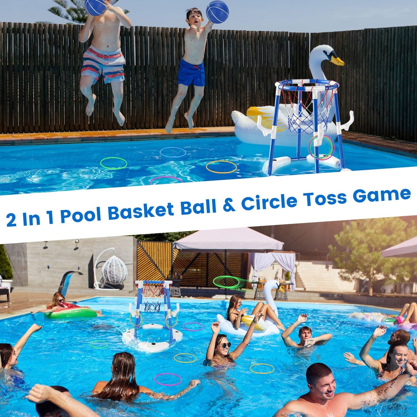 Juego de baloncesto flotante GBruno para niños