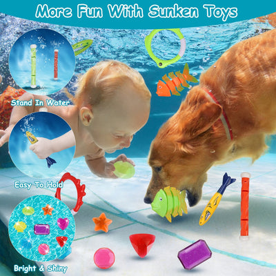 GBruno 24-Piece Diving Toys Set for Pool Fun
