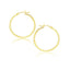 Pendientes de aro pulidos de oro amarillo de 14k - 25 mm