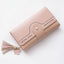 Geometric Letter Buckle Clutch Bag with Tassel Design