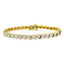 14K Rose Gold Plated Sterling Silver Diamond Tennis Bracelet - 7"