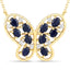 Collar de Zafiro Azul de 2.16 Quilates y Circonita Blanca en Plata de Ley