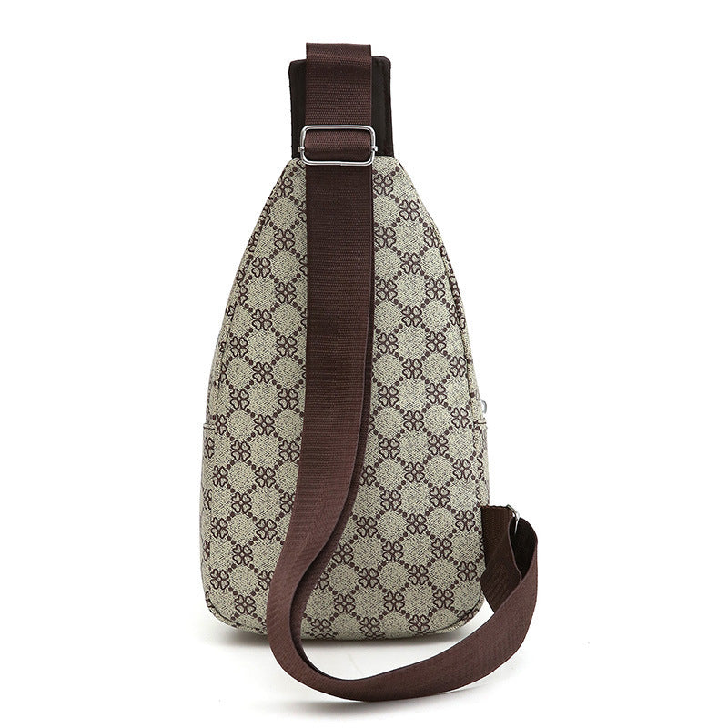 Bolso de Pecho Casual de Cuero PU de Color Contraste