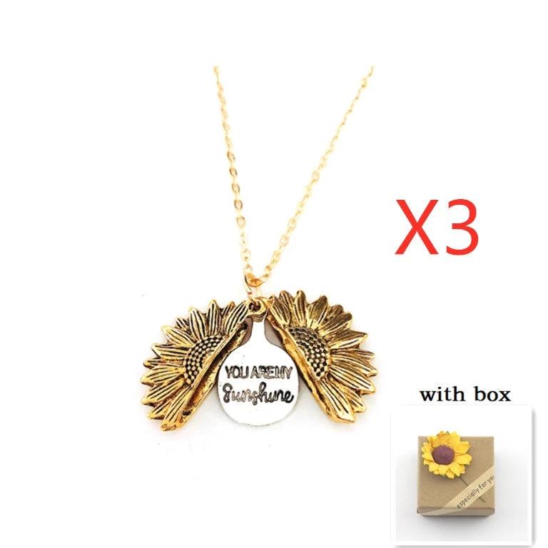 Collar de Letras Dobles Girasol