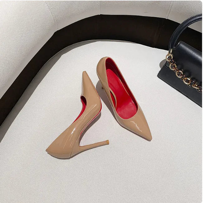 Elegant Red Bottom Pointed Heels for Women