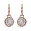 Pendientes de Diamante en Oro Rosa de 18K con Cierre de Palanca