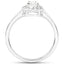 Bague de fiançailles en diamant véritable de 0,64 carat en or blanc 14K