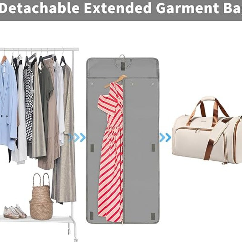 Sac à costume pliable en tissu convertible résistant à l'usure